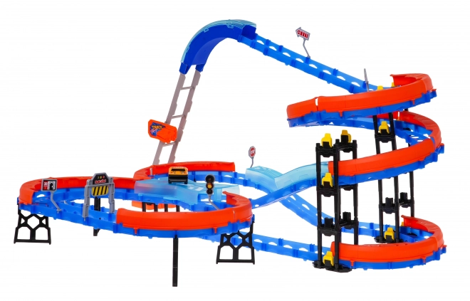 Extreme Multi-level Racing Track with Ladder and LED Car for Kids 3+