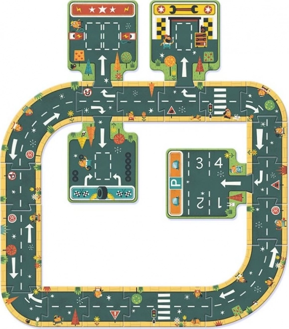 Djeco Roadway Floor Puzzle