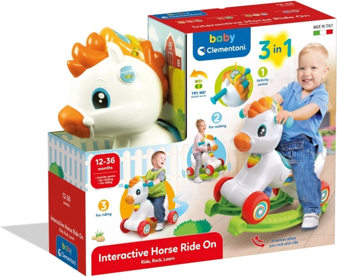 Clementoni Baby Interactive Ride-On Horse 3-in-1