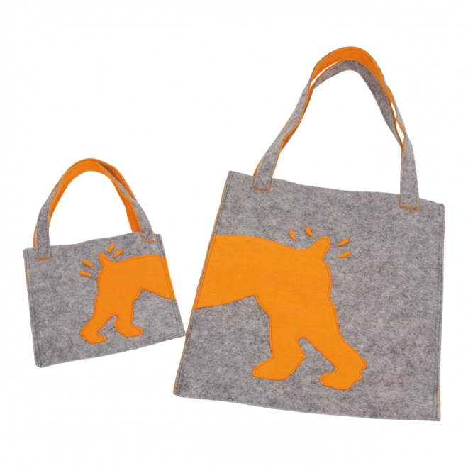 Small Foot Felt Bags with Struppi Design