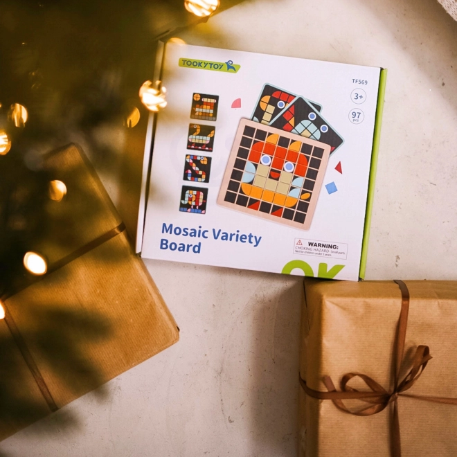 Dřevěná mozaika Tooky Toy Montessori