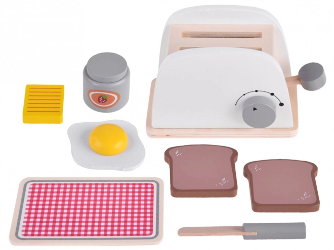 Wooden Toy Toaster with Egg