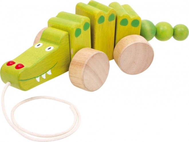 Pull Along Wooden Crocodile Toy