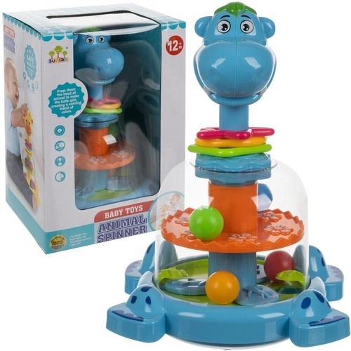 Spinning Top Carousel with Hippo and Balls