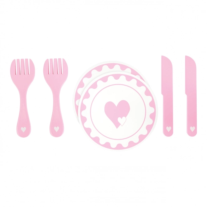 Small Foot Heart Dinnerware Set