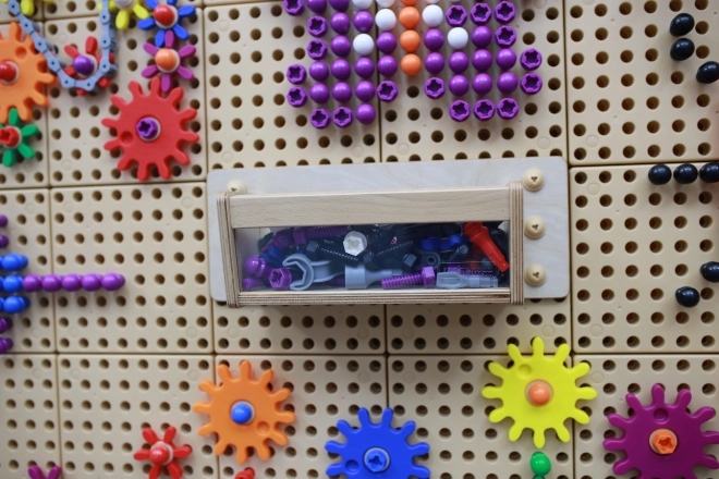 Contenitore per Accessori con Parete Trasparente - Lavagna Scientifico-Educativa Masterkidz STEM