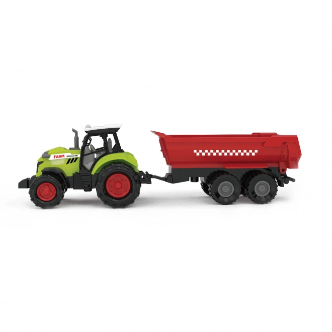 Farm Tractor with Sound and Light with Red Trailer