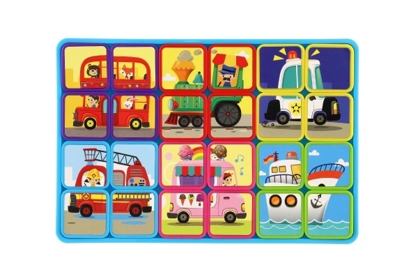 Magnetic Puzzle Board - Transportation Theme