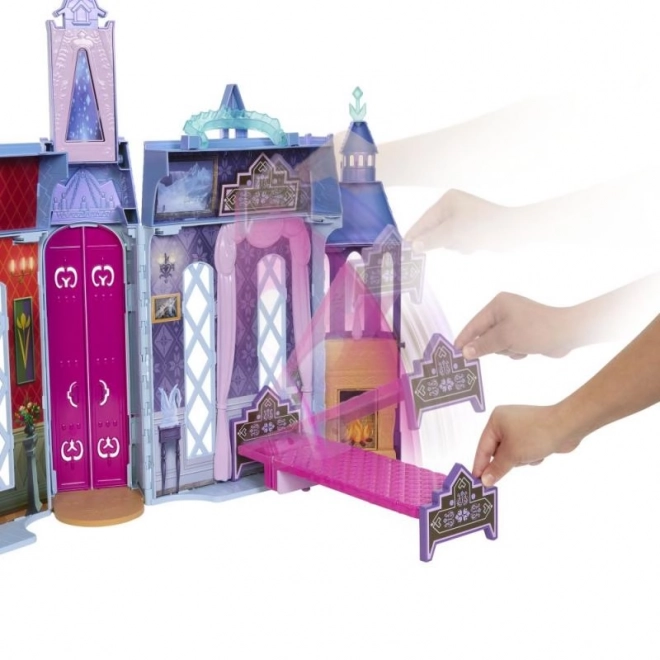 Frozen royal castle of Arendelle with Elsa doll