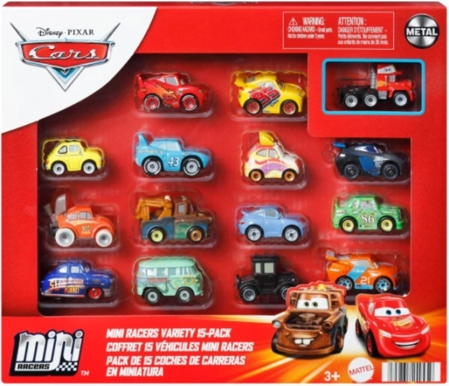 Cars microauto’s – 15‑delige set metalen autootjes
