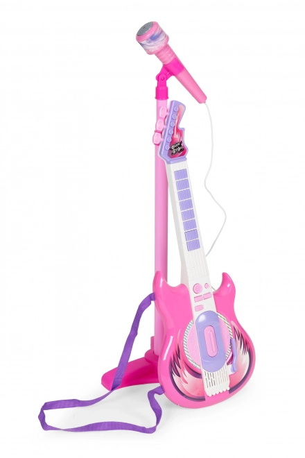 Electric Guitar and Microphone Stand Set for Kids