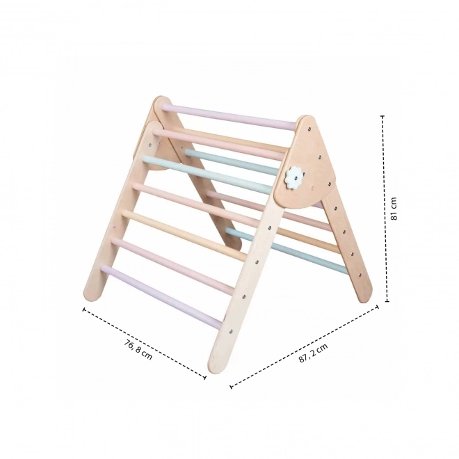 Montessori Climbing Triangle Large Natural Wood