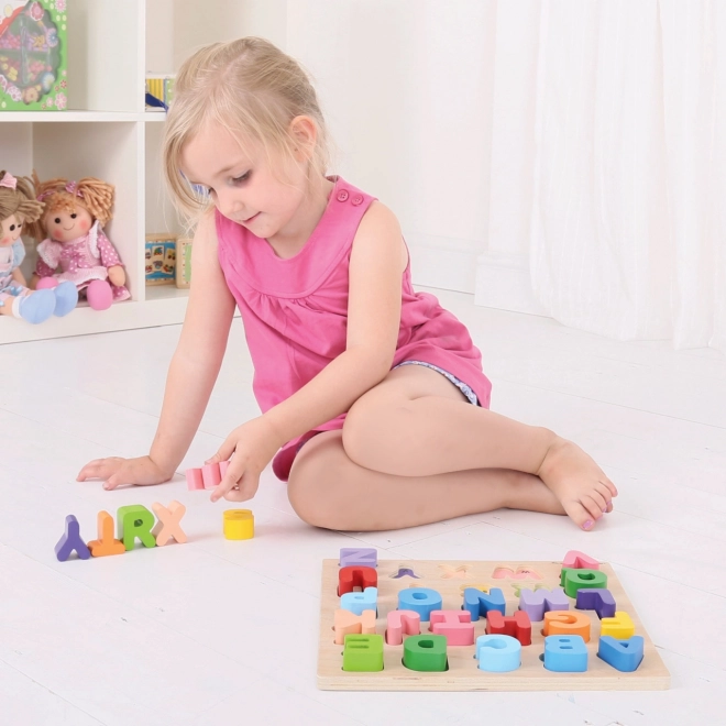 Colorful Wooden Alphabet Puzzle