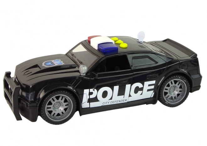 Police Car with Lights and Sounds Black 1:14 Scale