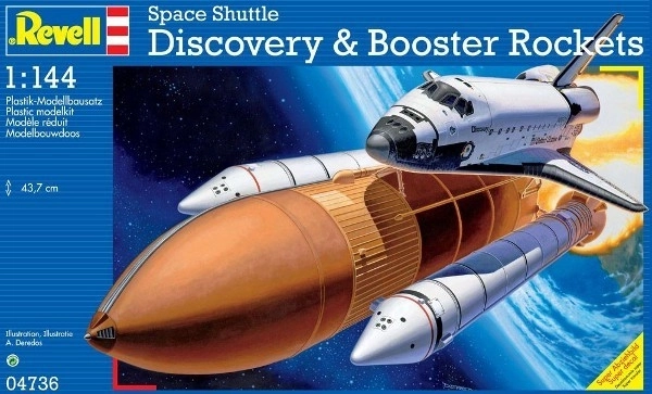 Plastic Model Space Shuttle Discovery & Booster Rockets