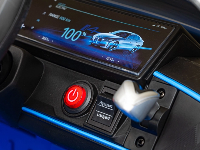 Auto BMW i4 na akumulátor pre deti biele – Modré