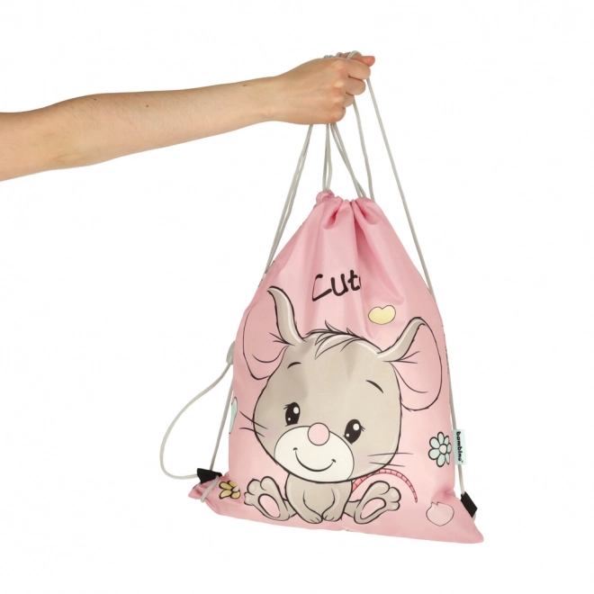 Gym Bag Mouse Pink