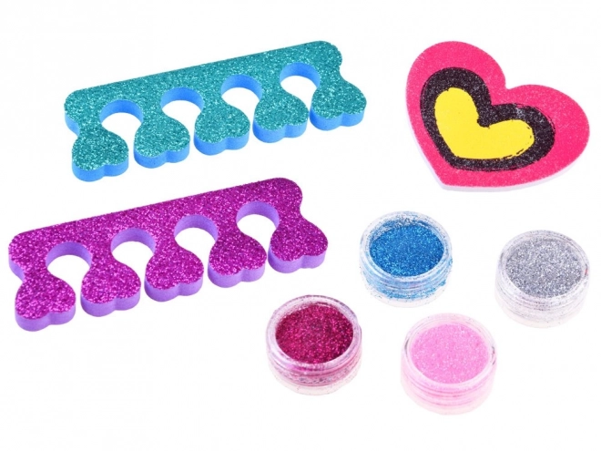 Children's Nail Painting Set with Nail Polish, Stickers, and Glitter