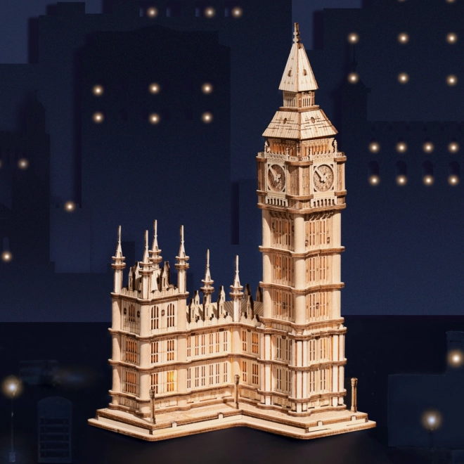 Robotic Wooden 3D Puzzle Big Ben Tower with LED Lighting