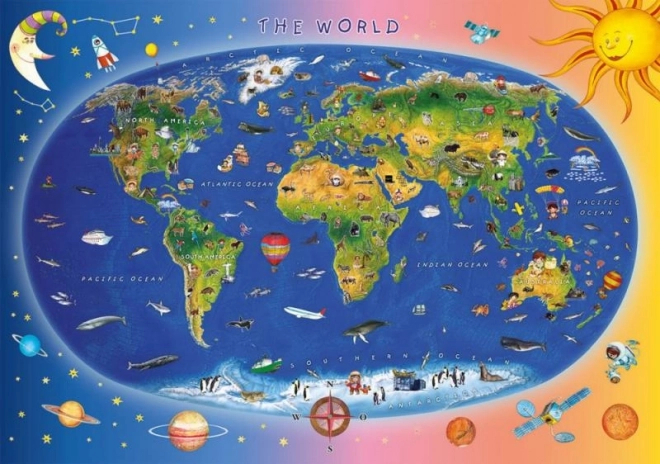 World Map XL Puzzle 300 Pieces