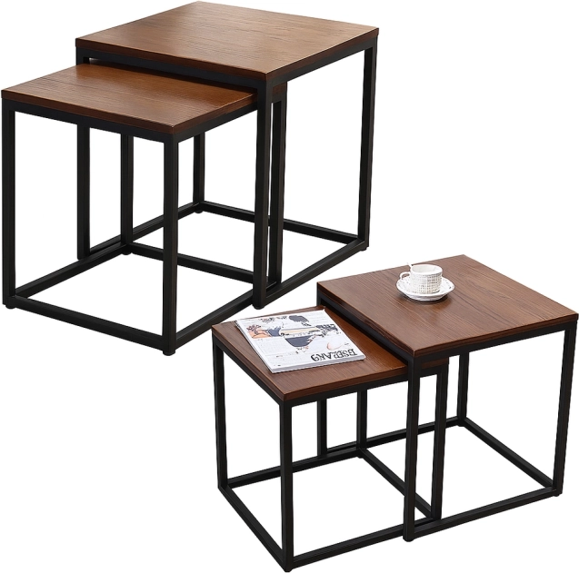 Set of Conference Tables 2-in-1 Dark Brown