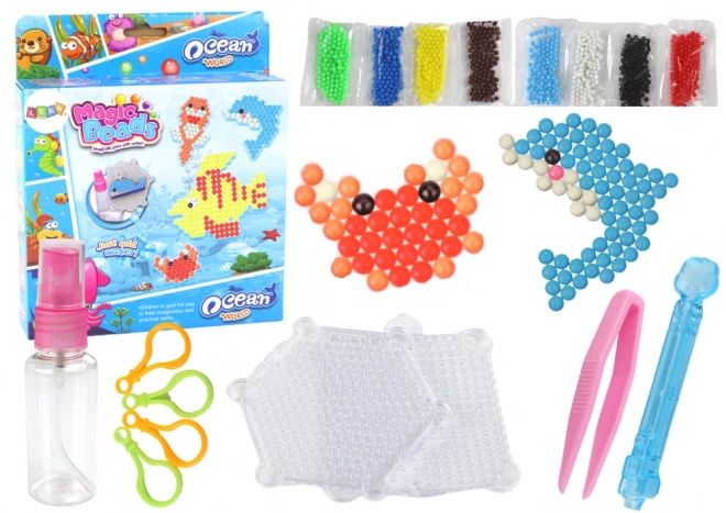 DIY Water Beads Set with 8 Colors and Ocean Animals