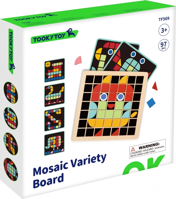 Dřevěná mozaika Tooky Toy Montessori