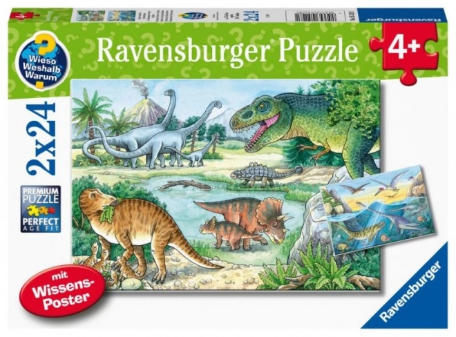 Ravensburger Dinosaur World Puzzle 2x24 Pieces