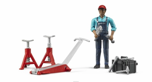 Mechaniker und Werkstattwerkzeug für Service-Spiele