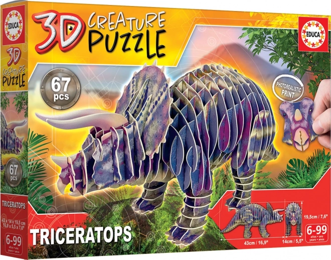 3D Puzzle Triceratops