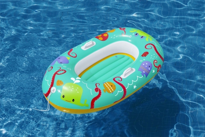 Inflatable Kids Boat with Marine Animal Design