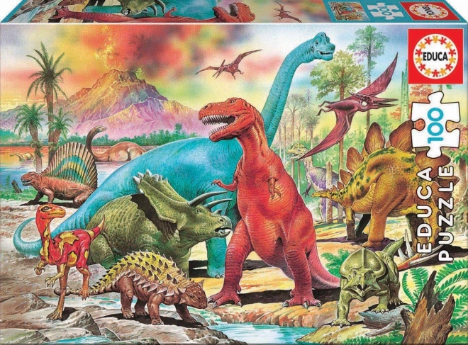 Educational Dinosaur Puzzle 100 Pieces