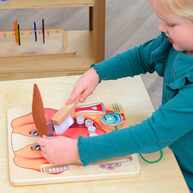 Masterkidz educational wall-mounted dental hygiene board with dog