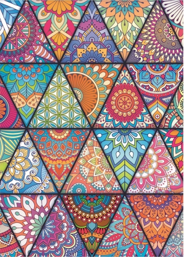 Calming mandala and geometric patterns