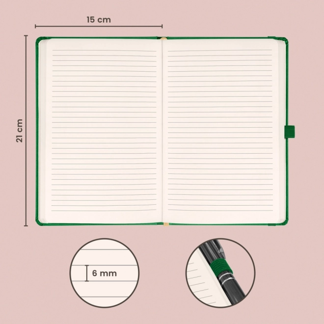 Green Lined Notebook NOTIQUE