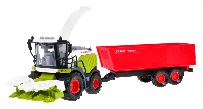 Interactive Combine Harvester with Trailer for Children 3+ with Light and Sound Effects