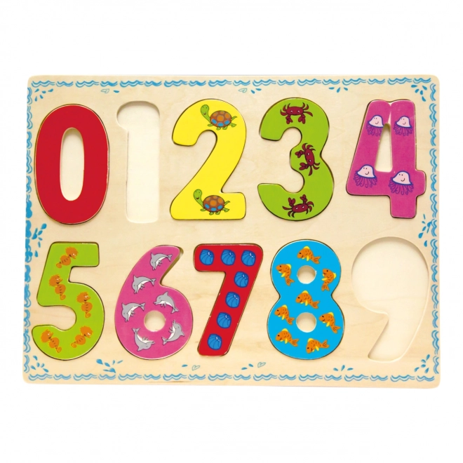 Wooden Counting Puzzle with Numbers