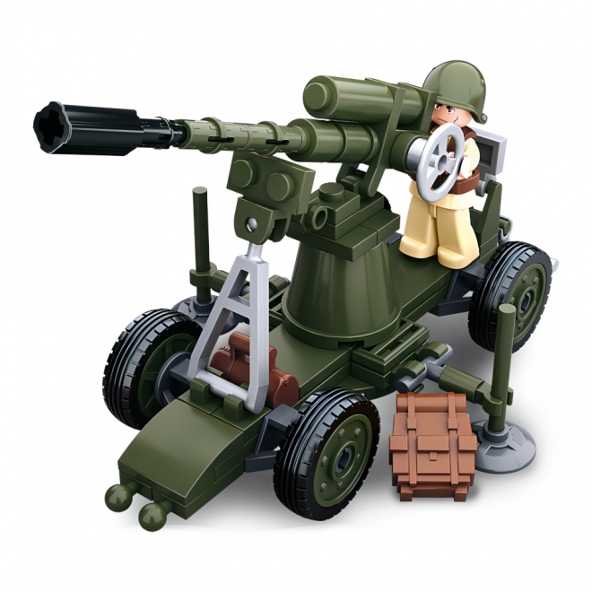 Sluban WWII Anti-Aircraft Cannon Building Set