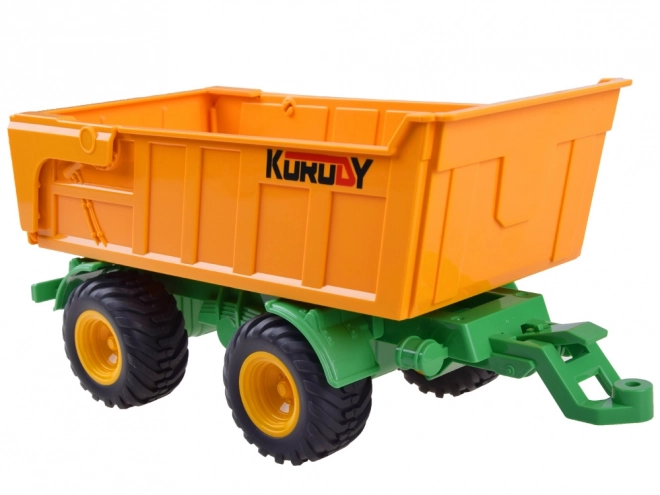 Remote Control Tractor with Rubber Wheels and Trailer