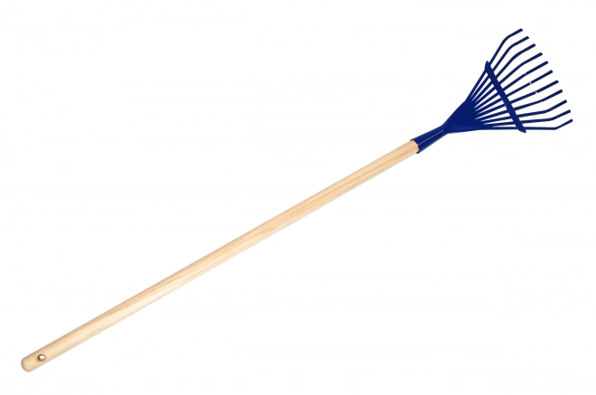 Metal Leaf Rake with Wooden Handle