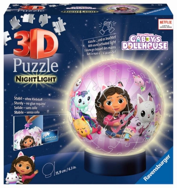 Glow in the Dark Puzzle Ball - Gabby's Dollhouse