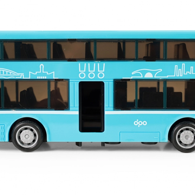 Blue Double Decker Bus Toy