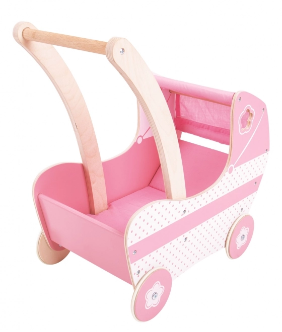 Wooden Doll Pram by Bigjigs Toys