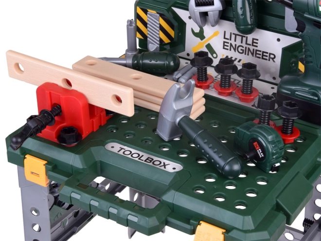 Workbench Tool Set with Battery-Powered Drill