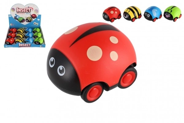 Plastic wind-up toy beetle 9cm - 4 types