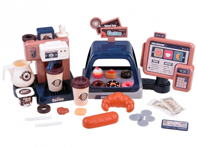 Play Coffee Shop Set with Cash Register and Display