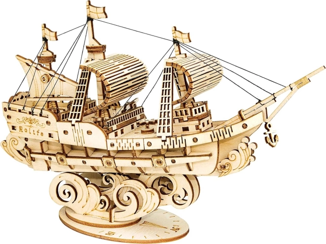 Wooden 3D Puzzle Military Sailing Ship