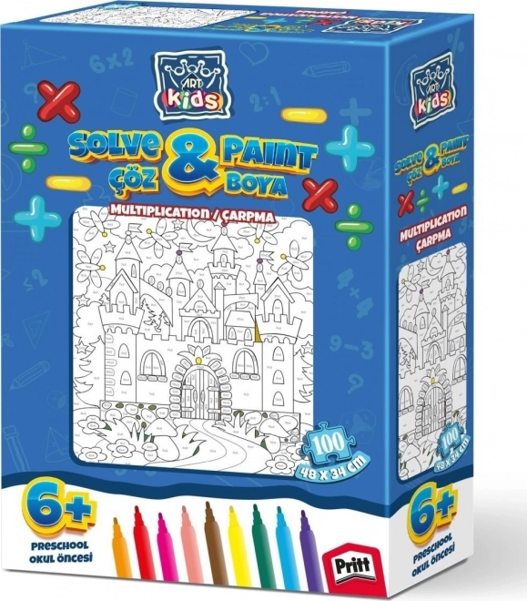 Art Puzzle Coloring Multiplication 100 Pieces