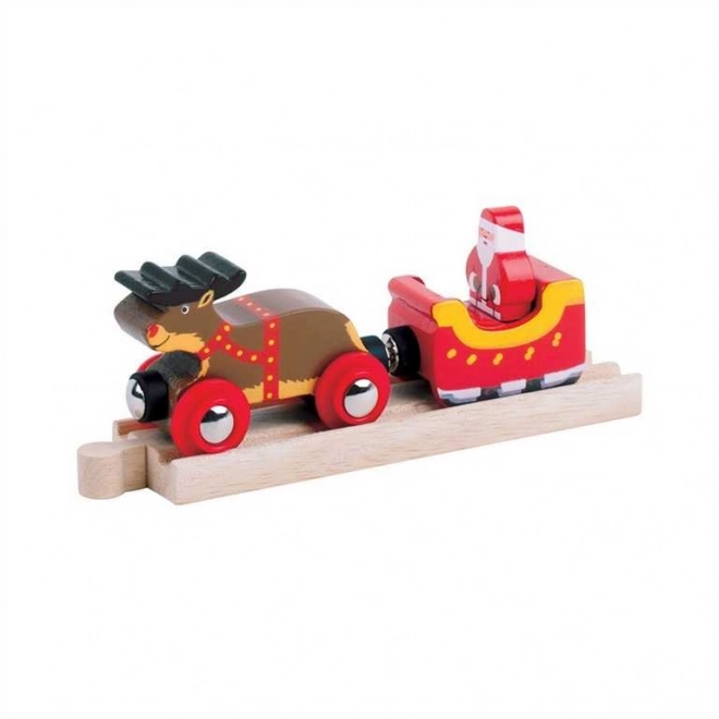 Bigjigs Rail Santa's Sleigh with Track