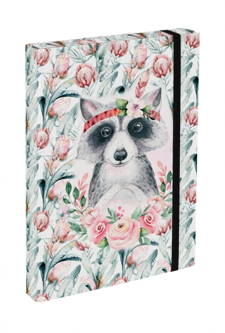 Baagl school folders A4 raccoon